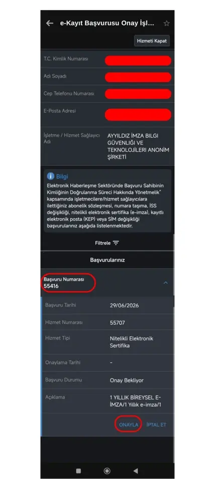 Adım 4: Başvurunuzu listeden açın